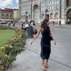 Aritzia satin slip dress